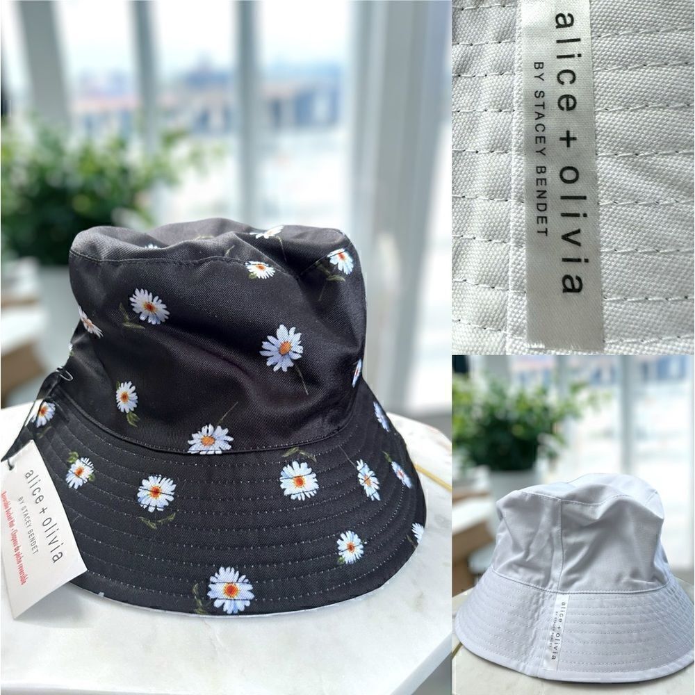 NWT alice + olivia Reversible Bucket Hat